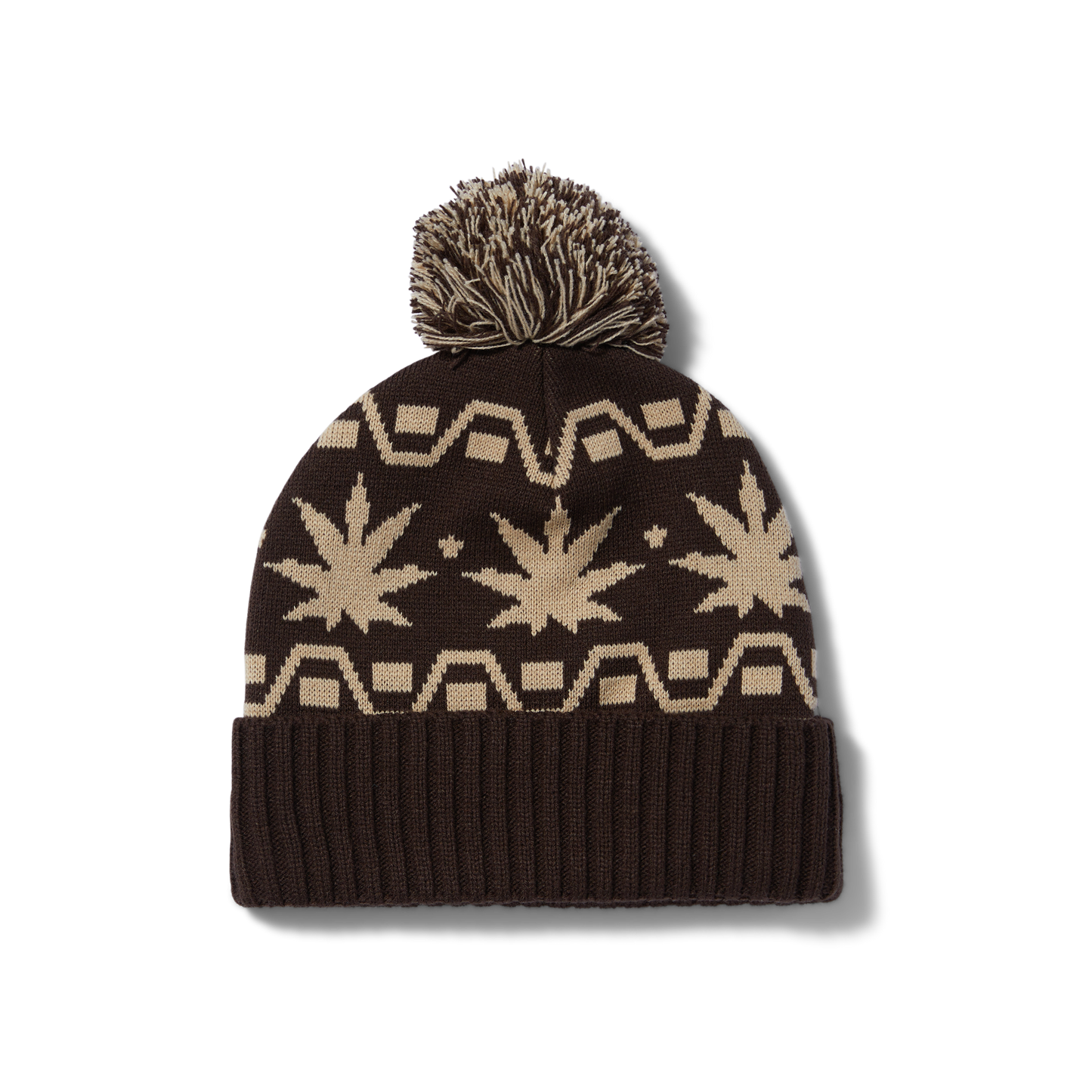 HUF - APRES Cuff Pom Beanie - Brown