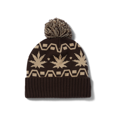 HUF - APRES Cuff Pom Beanie - Brown