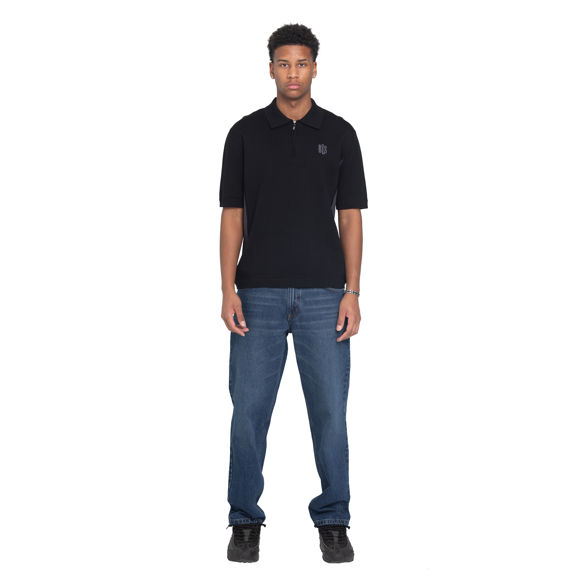 BLS - Alfredo Knit Polo - Black - Headz Up 