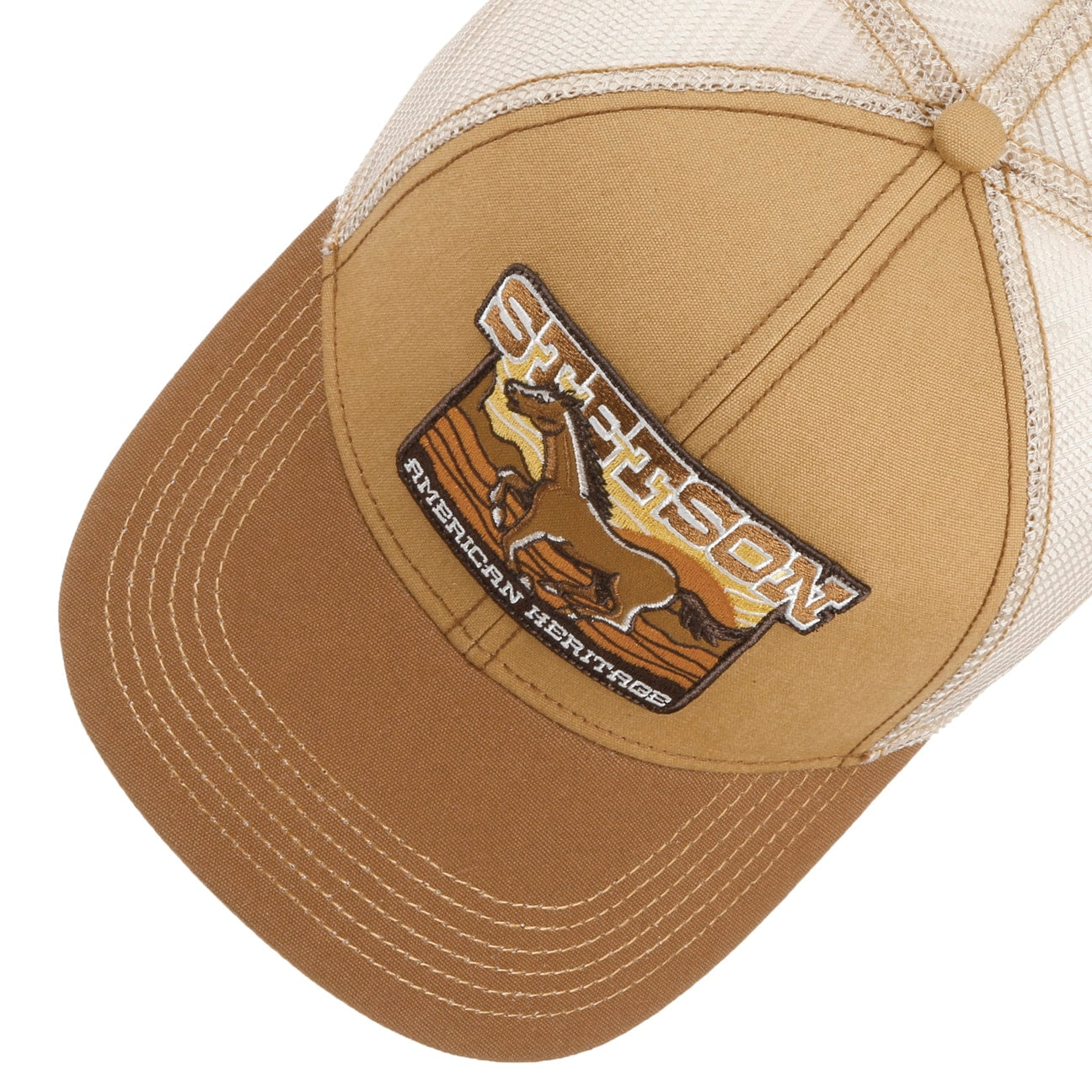 Stetson - Baseball Trucker Cap - Mustang - Khaki/Brown - Headz Up 