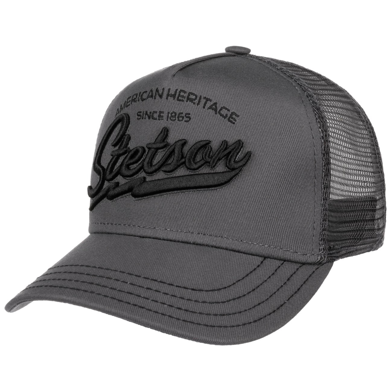 Stetson American Heritage Classic Trucker Cap - Grey - Headz Up 