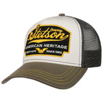 American Heritage Trucker Cap - White/Olive - Headz Up 