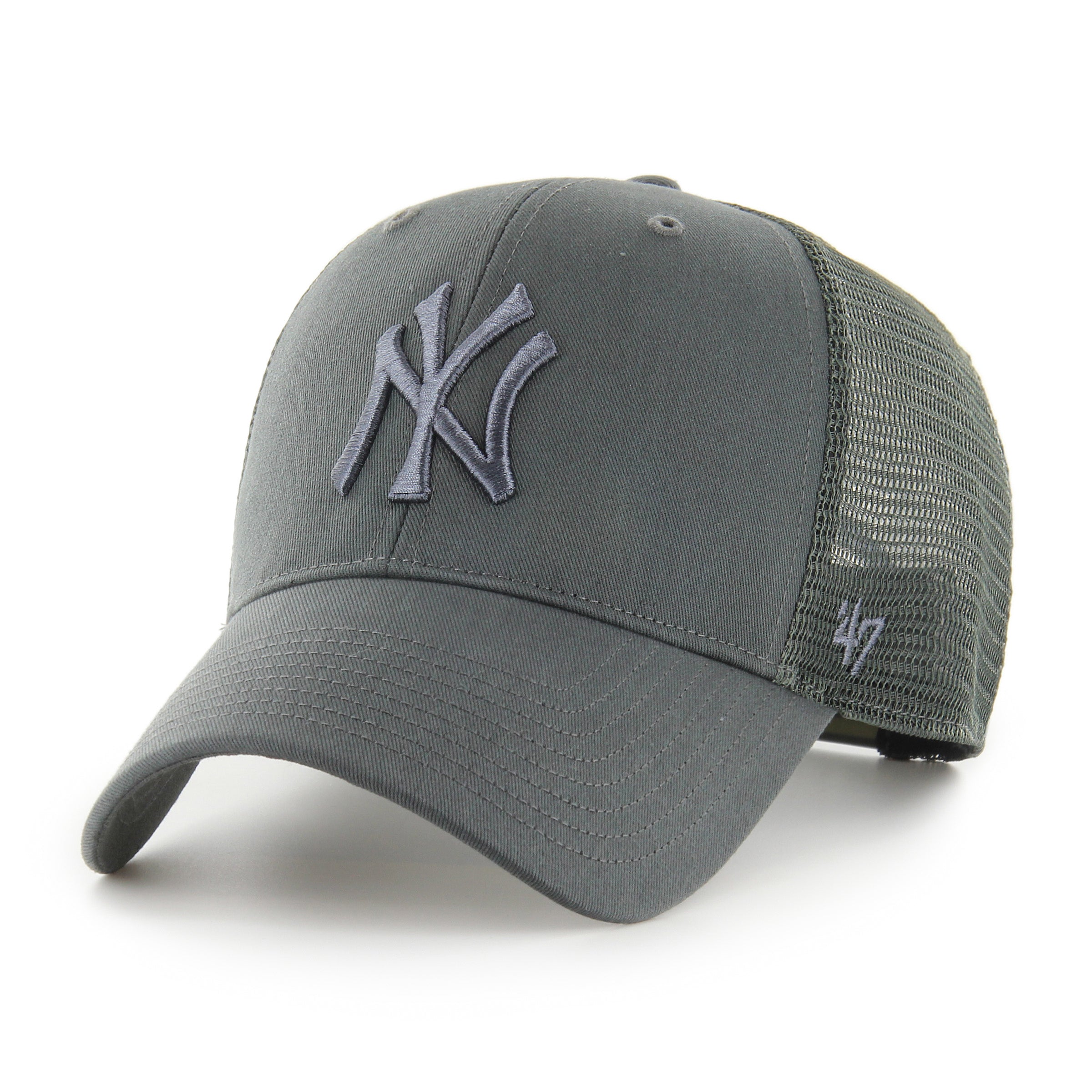 '47 New York Yankees Branson trucker cap i mørkegrå med broderet logo foran