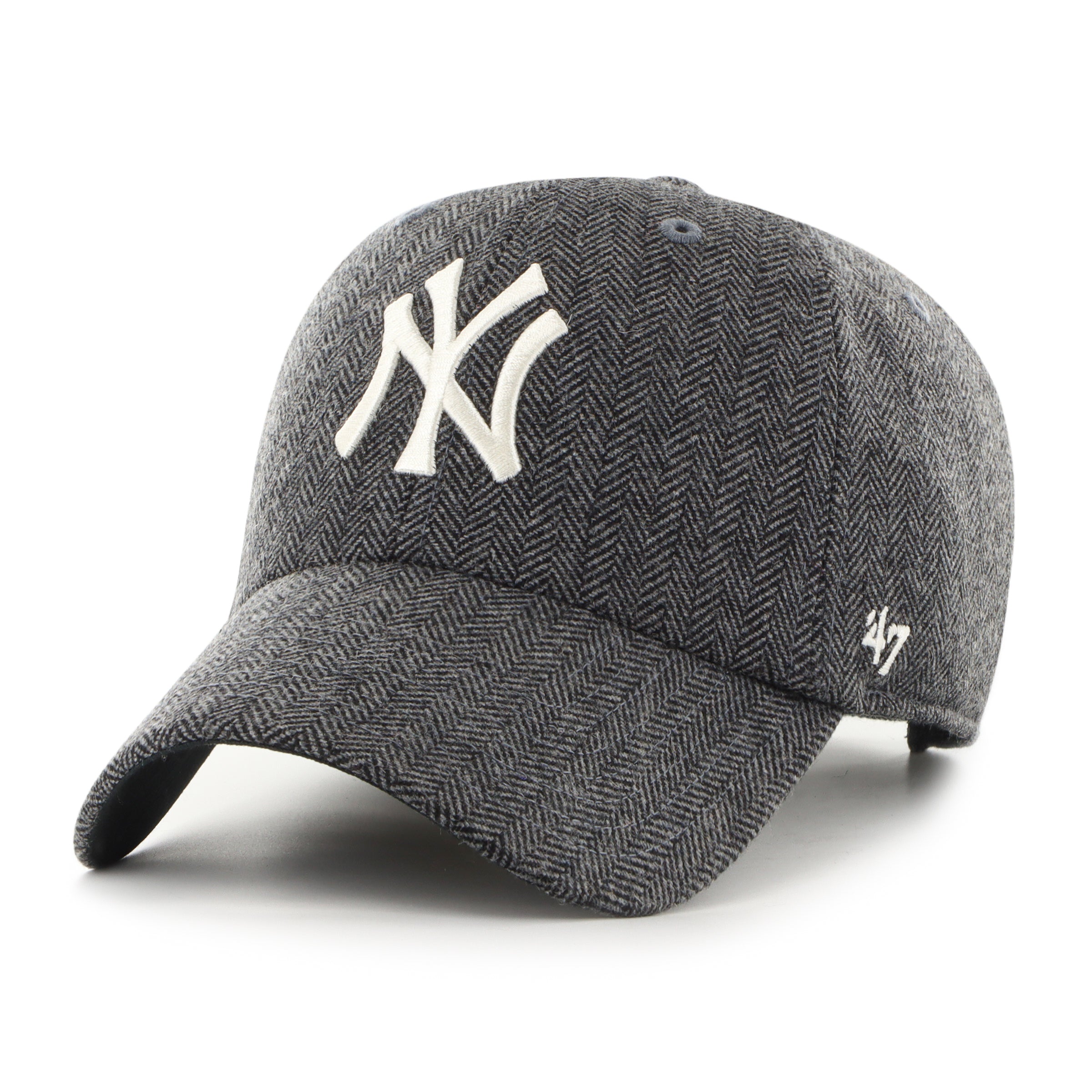 '47 - New York Yankees - Herringbone - Clean Up Adjustable Cap - Charcoal - Headz Up 