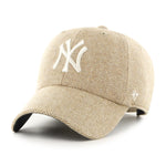 Drenge New York Yankees cap fra '47 i herringbone mønster, justerbar khaki baseball kasket, afslappet og stilfuld.