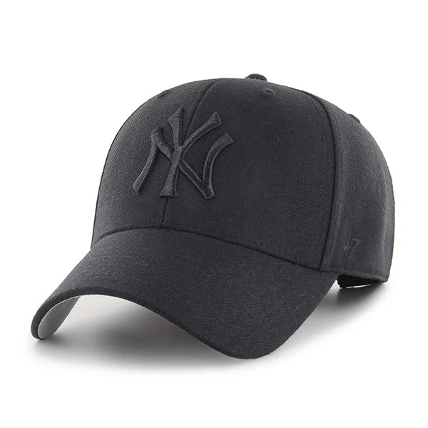 '47 - New York Yankees - MVP - Adjustable Cap - Black On Black - Headz Up 