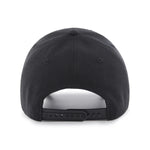 Sort '47 New York Yankees MVP snapback baseball cap med logo og flat brim, velegnet til fans og sportsentusiaster.