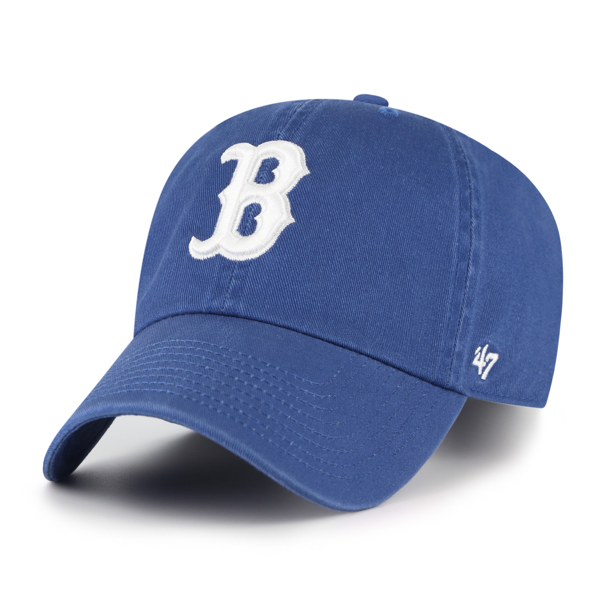 '47 Boston Red Sox Clean Up justerbar cap med broderet logo i marineblå og rødgrå farver