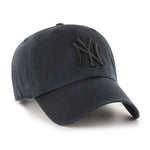 '47 - New York Yankees - MLB - Clean Up - Adjustable Cap - Black On Black - Headz Up 