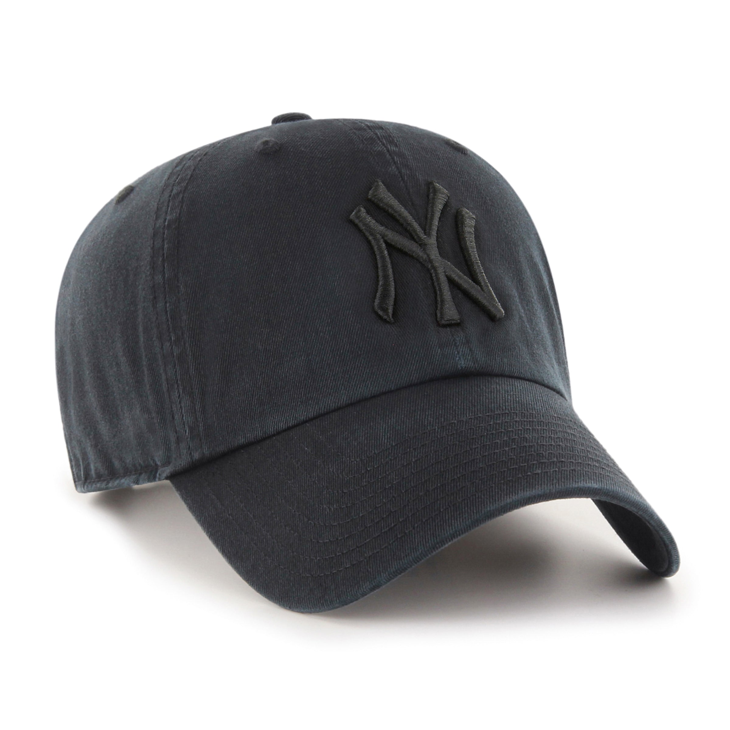 '47 - New York Yankees - MLB - Clean Up - Adjustable Cap - Black On Black - Headz Up 