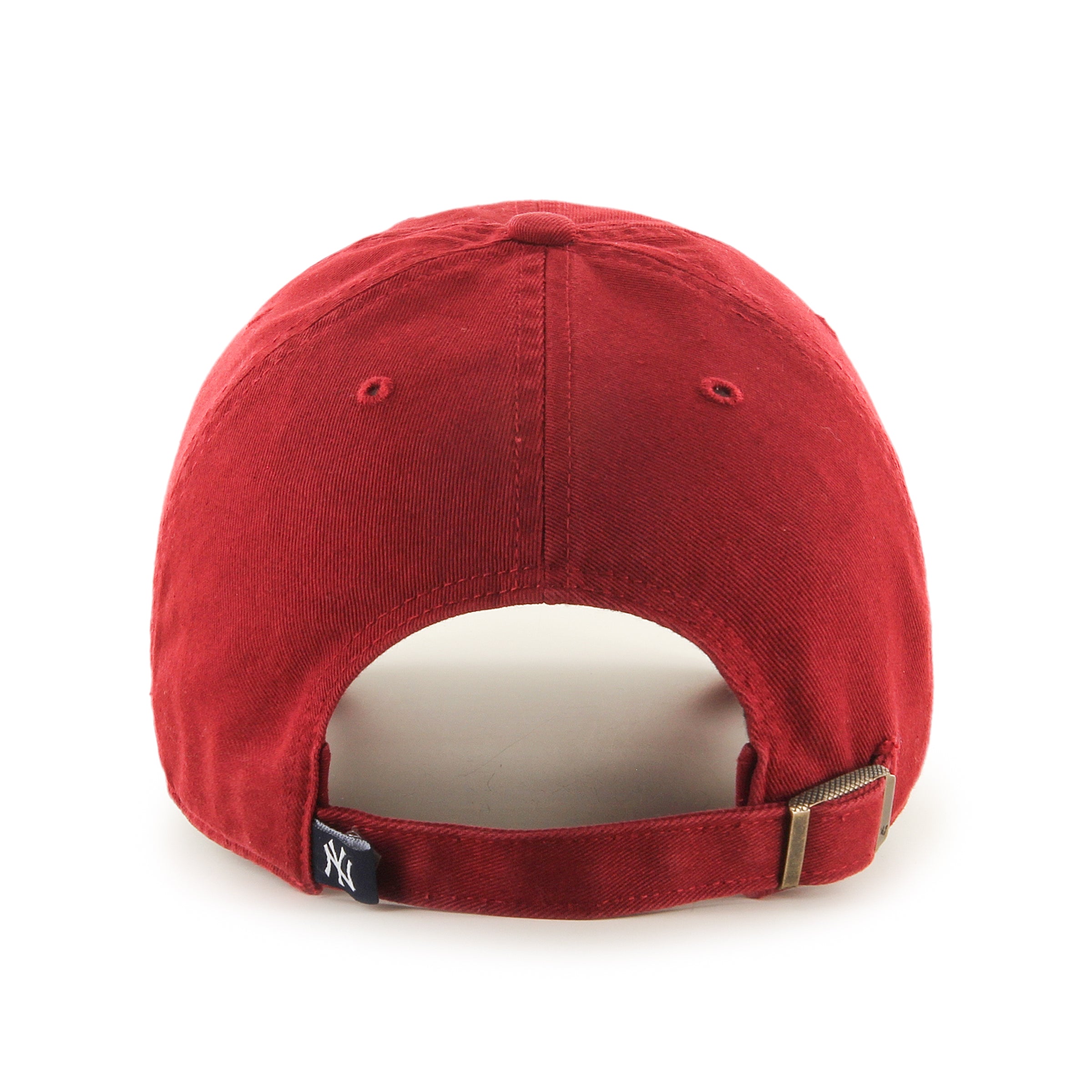 Mørkerød '47 New York Yankees MLB Cap med justerbar rem og logo foran, afslappet baseballkasket til fans.