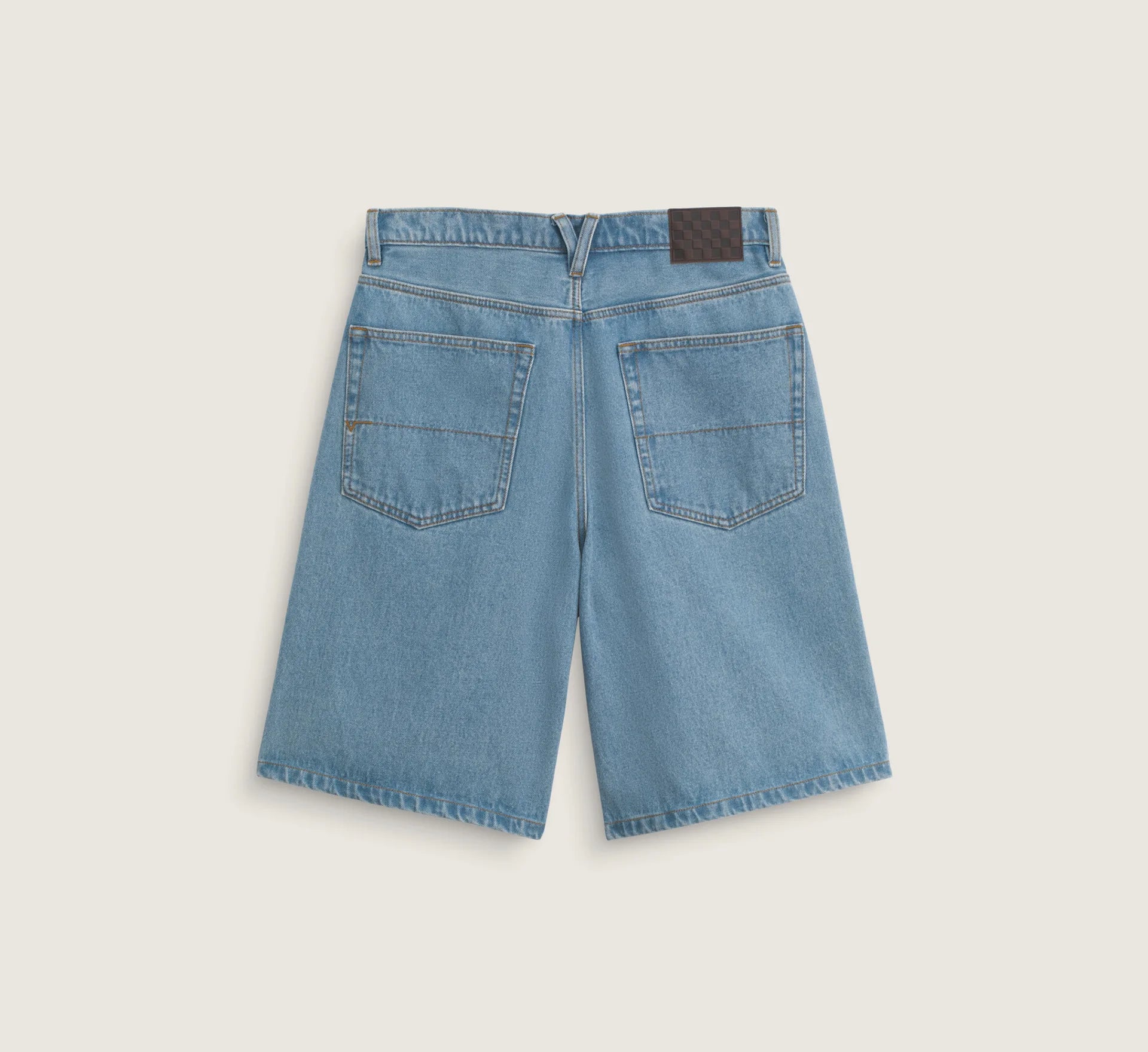 VANS Check-5 baggy denim shorts i stone wash blå, casual bukser med løstsiddende pasform og klassisk denim-look.
