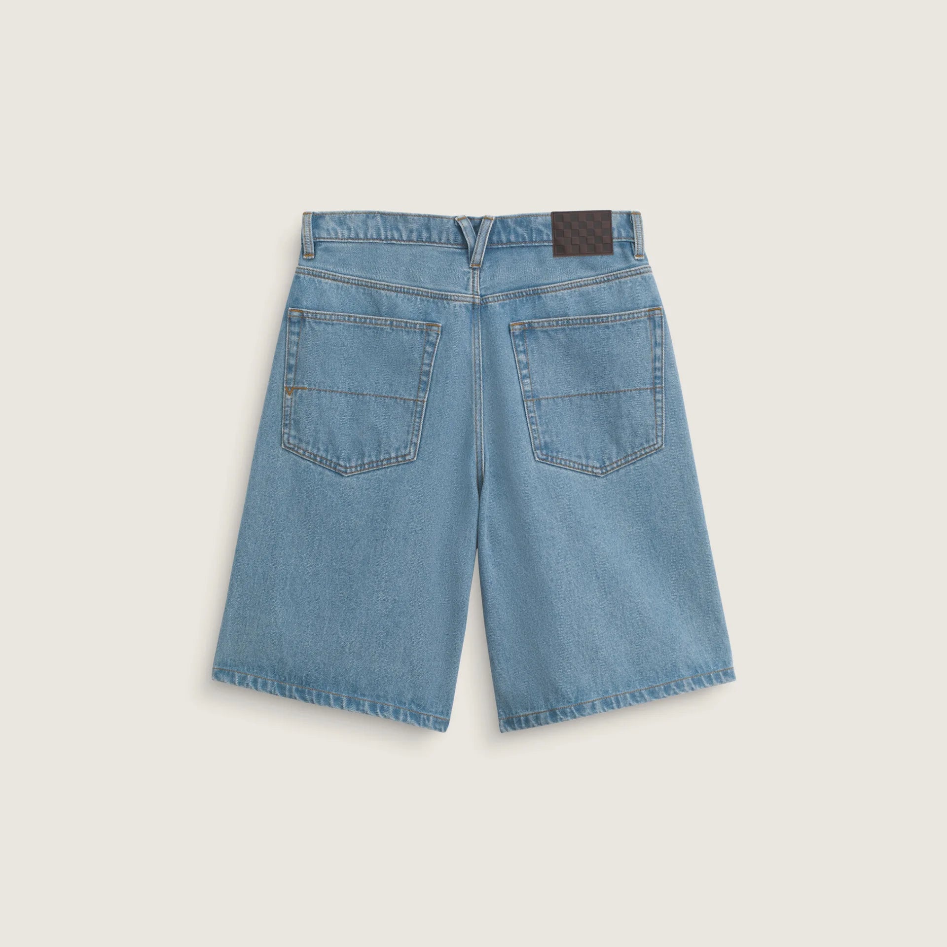 VANS Check-5 baggy denim shorts i stone wash blå, casual bukser med løstsiddende pasform og klassisk denim-look.