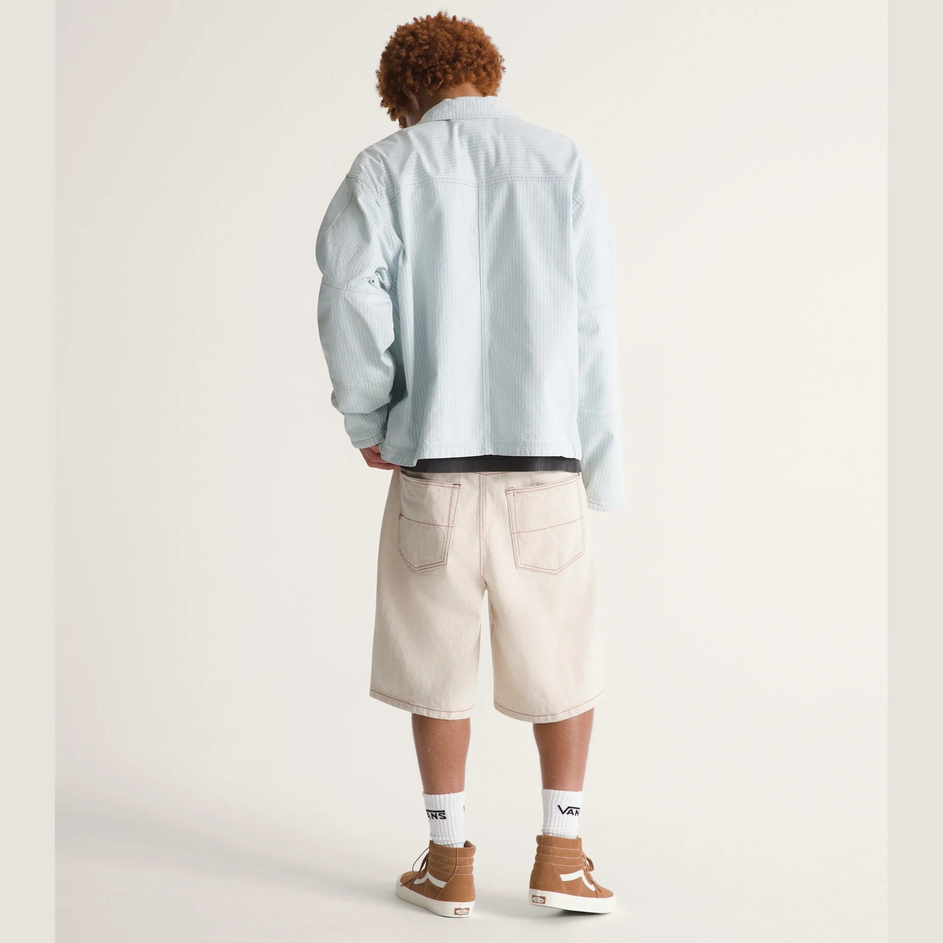 VANS check-5 bukser i denim, baggy pasform, naturlig farve, casual pants til mænd.