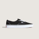 Sort VANS Authentic sko med lav snøre og canvas-overdel, vist fra siden.