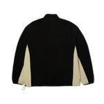 HUF Basecamp quarter zip fleece i sort med høj krave og brystlomme