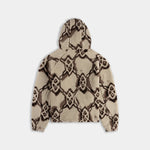 DAILY PAPER - Burned shield sherpa hoodie - White - Headz Up 