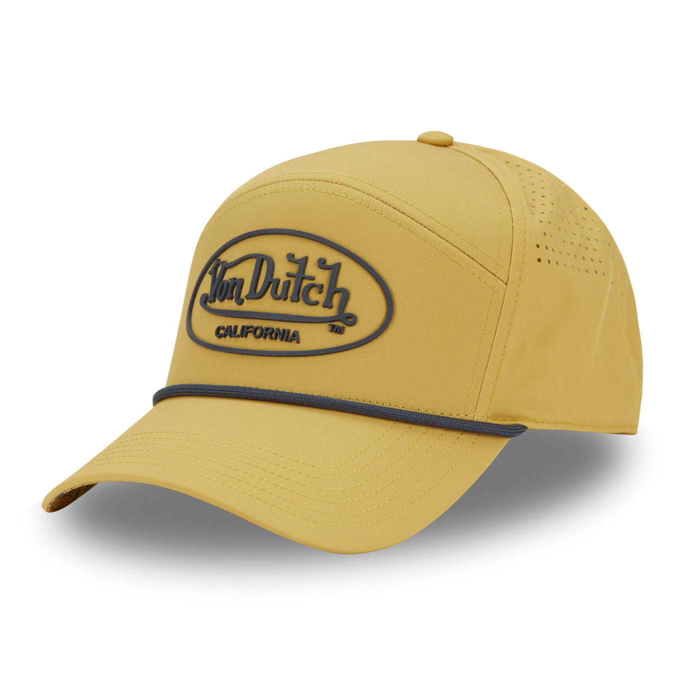 Von Dutch - Rubber Patch - 6-Panel Cap - Yellow - Headz Up 