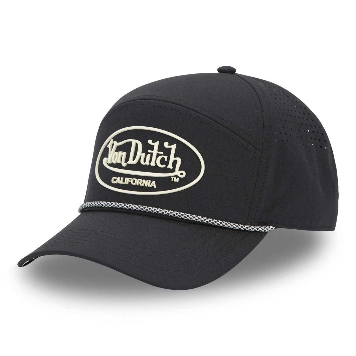 Von Dutch - Rubber Patch - 6-Panel Cap - Black - Headz Up 