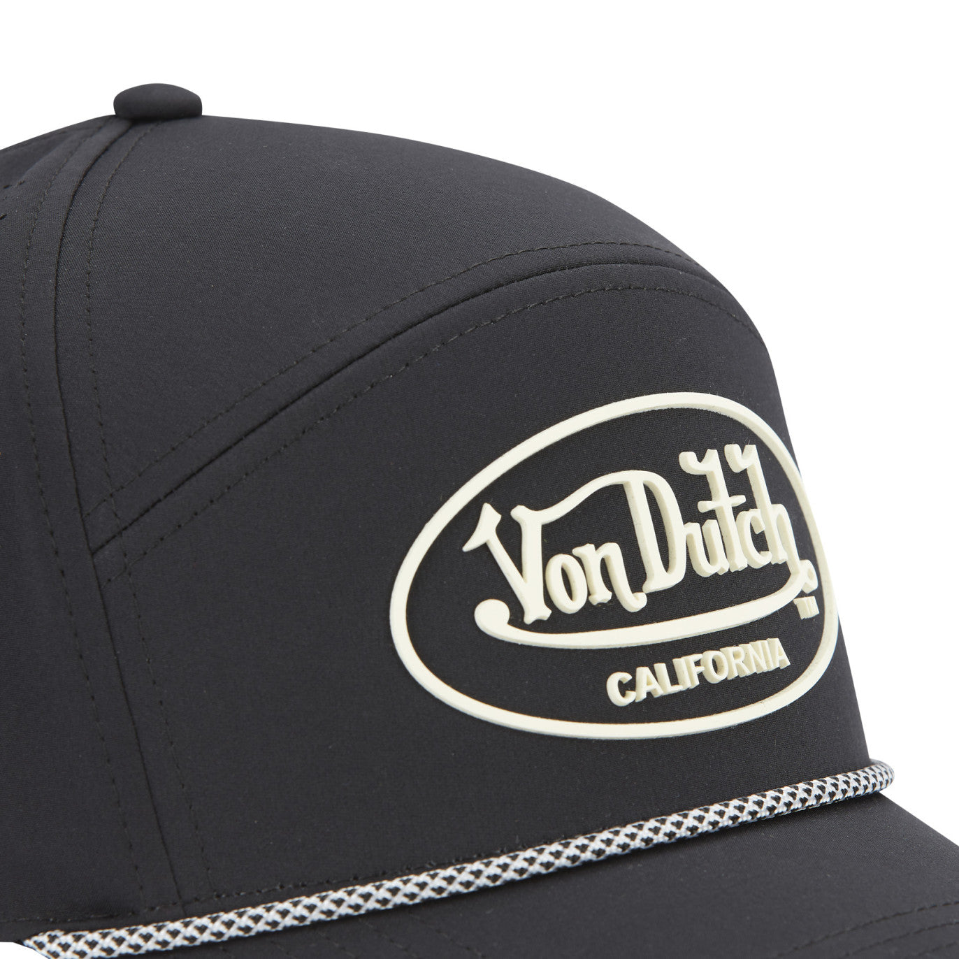 Von Dutch - Rubber Patch - 6-Panel Cap - Black - Headz Up 