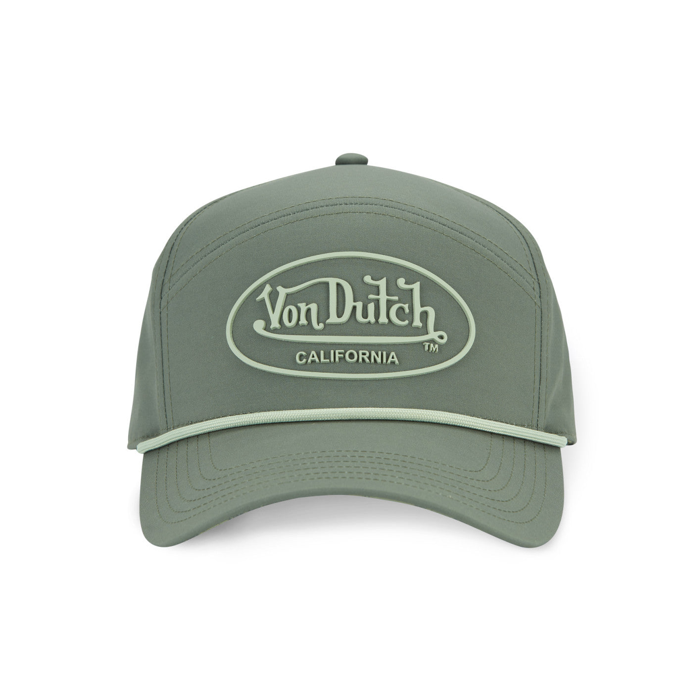 Von Dutch - Rubber Patch - 6-Panel Cap - Olive - Headz Up 