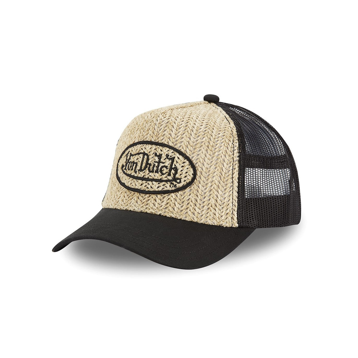 Von Dutch - PAILLE - 5-Panel Trucker Cap - Black/Sand - Headz Up 