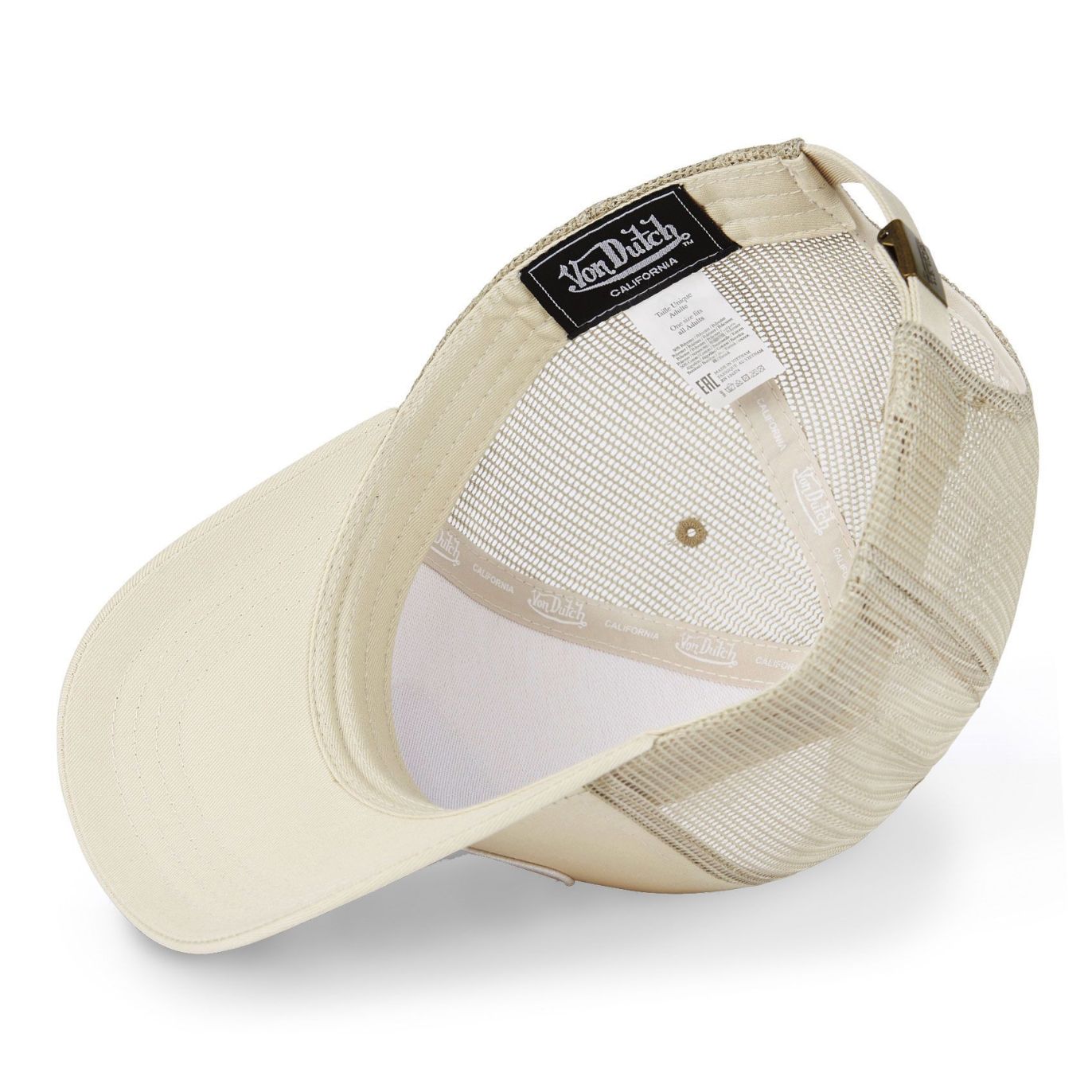 Von Dutch - Oval Patch - Trucker Cap - White/Stone - Headz Up 