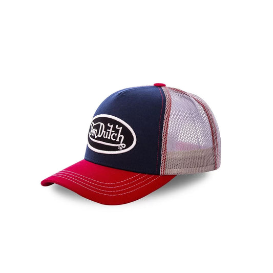 Von Dutch - Oval Patch - Navy/Red/Grey Trucker Cap