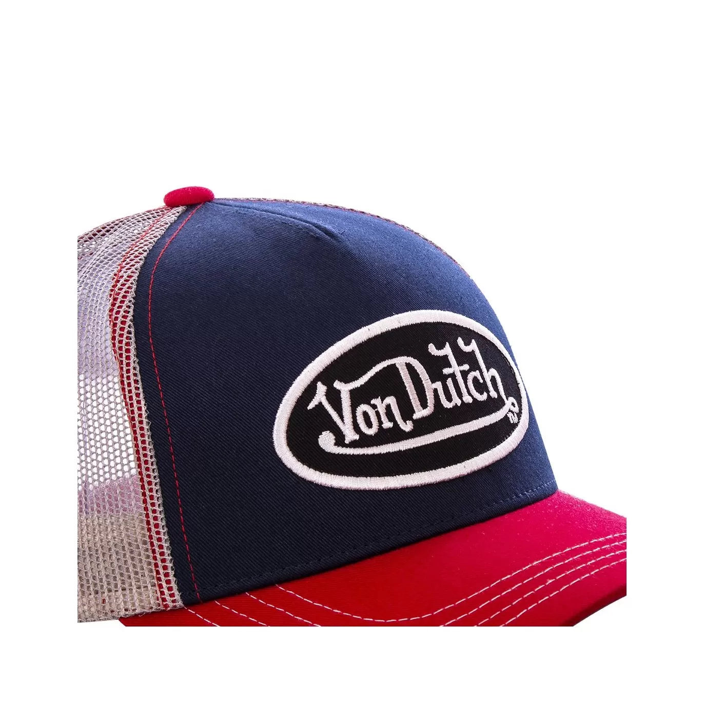Von Dutch - Oval Patch - Navy/Red/Grey Trucker Cap - Headz Up 