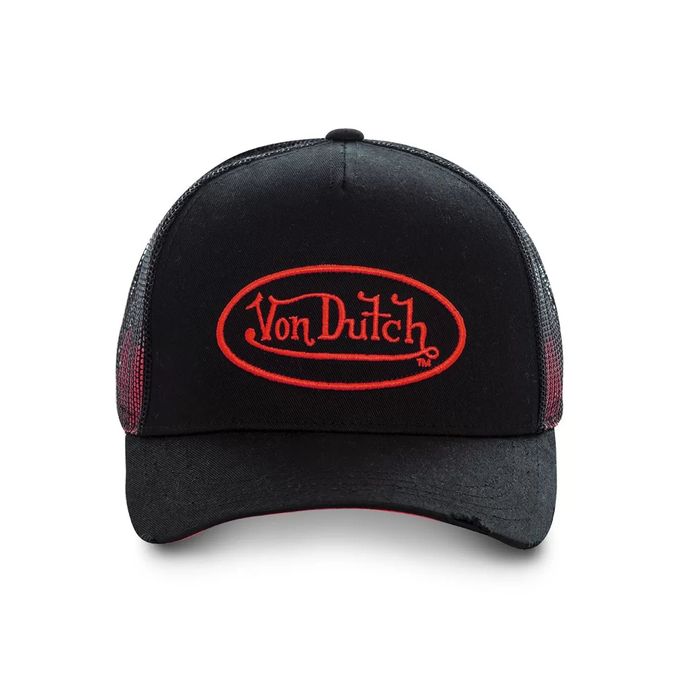 Von Dutch - Oval Patch Black/Red Trucker Cap - Headz Up 