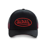 Von Dutch - Oval Patch Black/Red Trucker Cap - Headz Up 