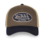 Von Dutch - Oval Patch - Trucker Cap - Dark Brown/Navy/Beige - Headz Up 