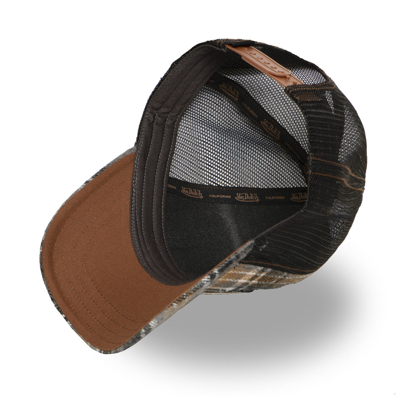 Von Dutch - Flannel - Trucker Cap - Brown - Headz Up 