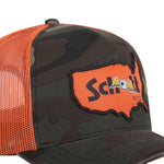 Von Dutch - X SCHOTT Co-Lab - 5-Panel Trucker Cap - Camo/Orange - Headz Up 