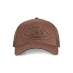 Von Dutch - Baseball Rubber Patch - 5-Panel Trucker Cap - Brown - Headz Up 