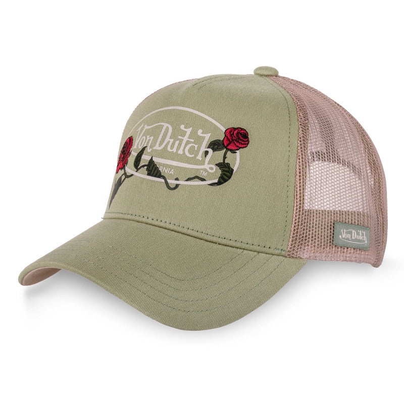 Von Dutch - Roses - 5-Panel Trucker Cap - Moss Green - Headz Up 
