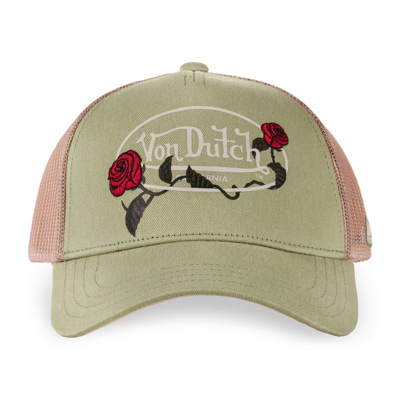 Von Dutch - Roses - 5-Panel Trucker Cap - Moss Green - Headz Up 