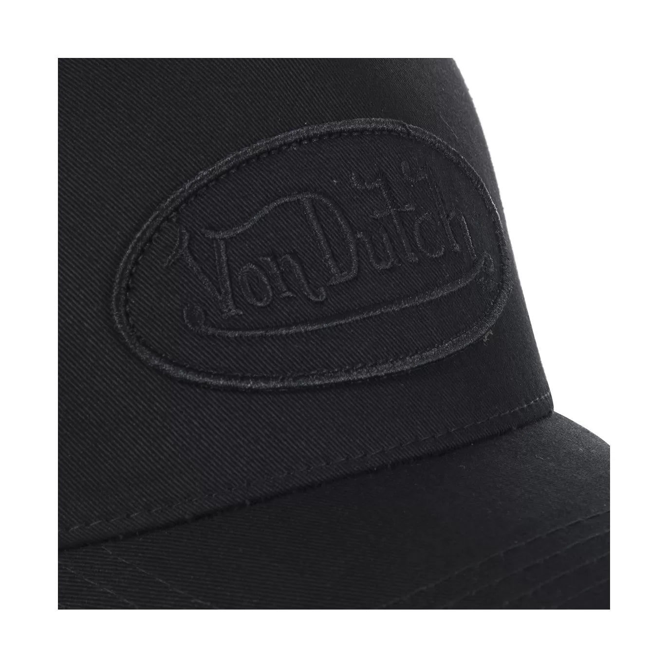 Von Dutch - Oval Patch Black On Black Trucker Cap - Headz Up 
