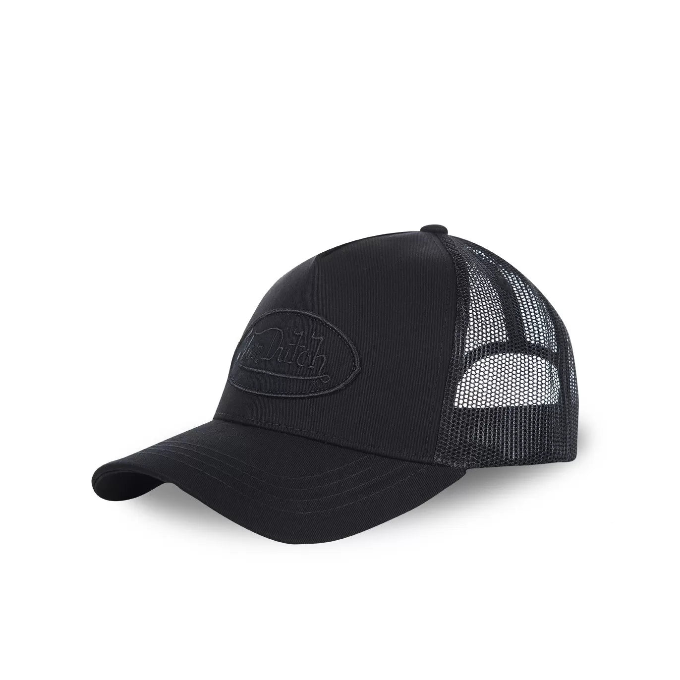 Von Dutch - Oval Patch Black On Black Trucker Cap - Headz Up 