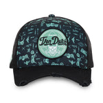 Von Dutch - Full Meca Print  - 5-Panel Trucker Cap - Black - Headz Up 
