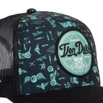 Von Dutch - Full Meca Print  - 5-Panel Trucker Cap - Black - Headz Up 
