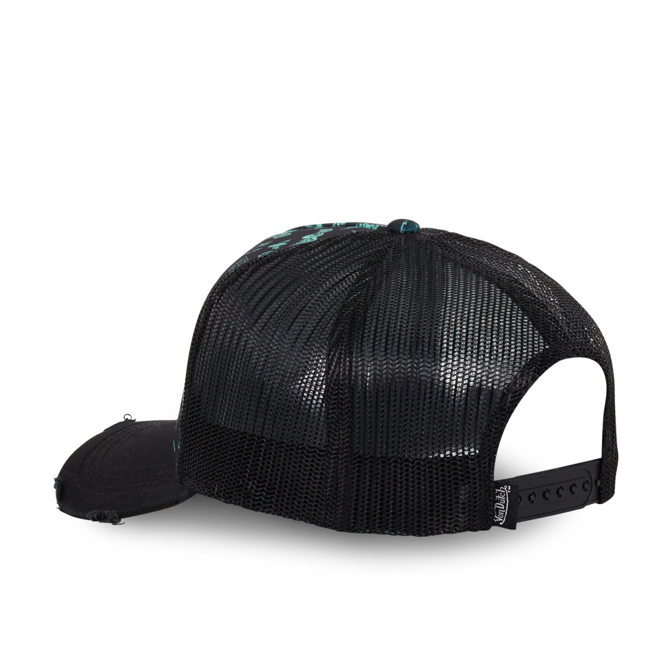 Von Dutch - Full Meca Print  - 5-Panel Trucker Cap - Black - Headz Up 