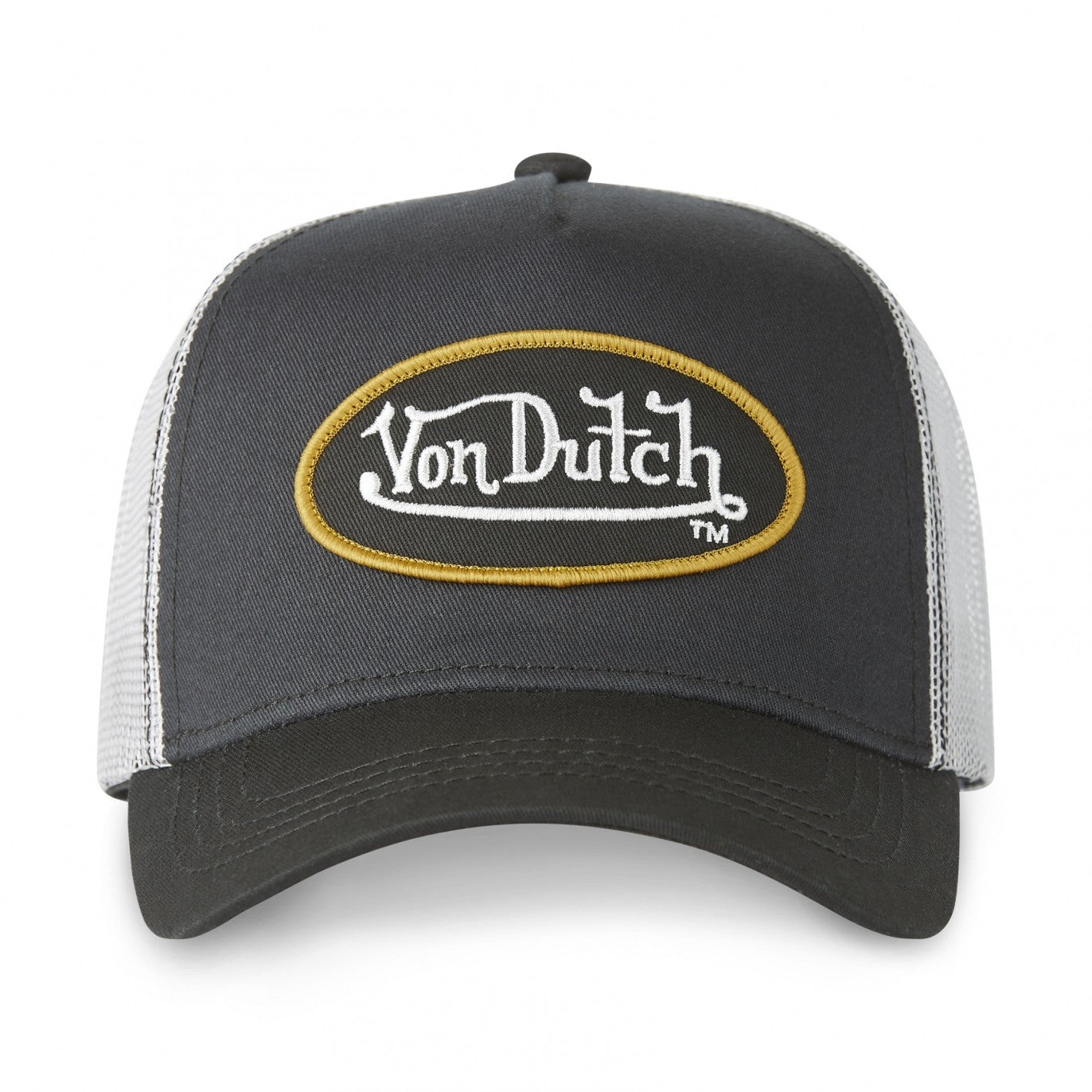 Von Dutch - Oval Patch - Trucker Cap - Grey/Black - Headz Up 