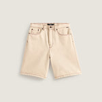 VANS Check-5 Baggy Denim Shorts i naturlig farve, løs pasform og klassisk denim design, vises i billedet.