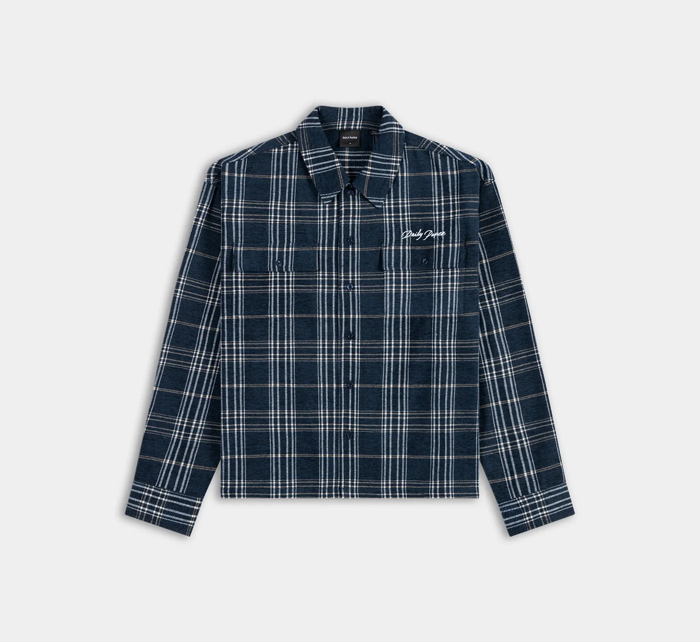 DAILY PAPER - Chenille script ls shirt - Briliant blue - Headz Up 