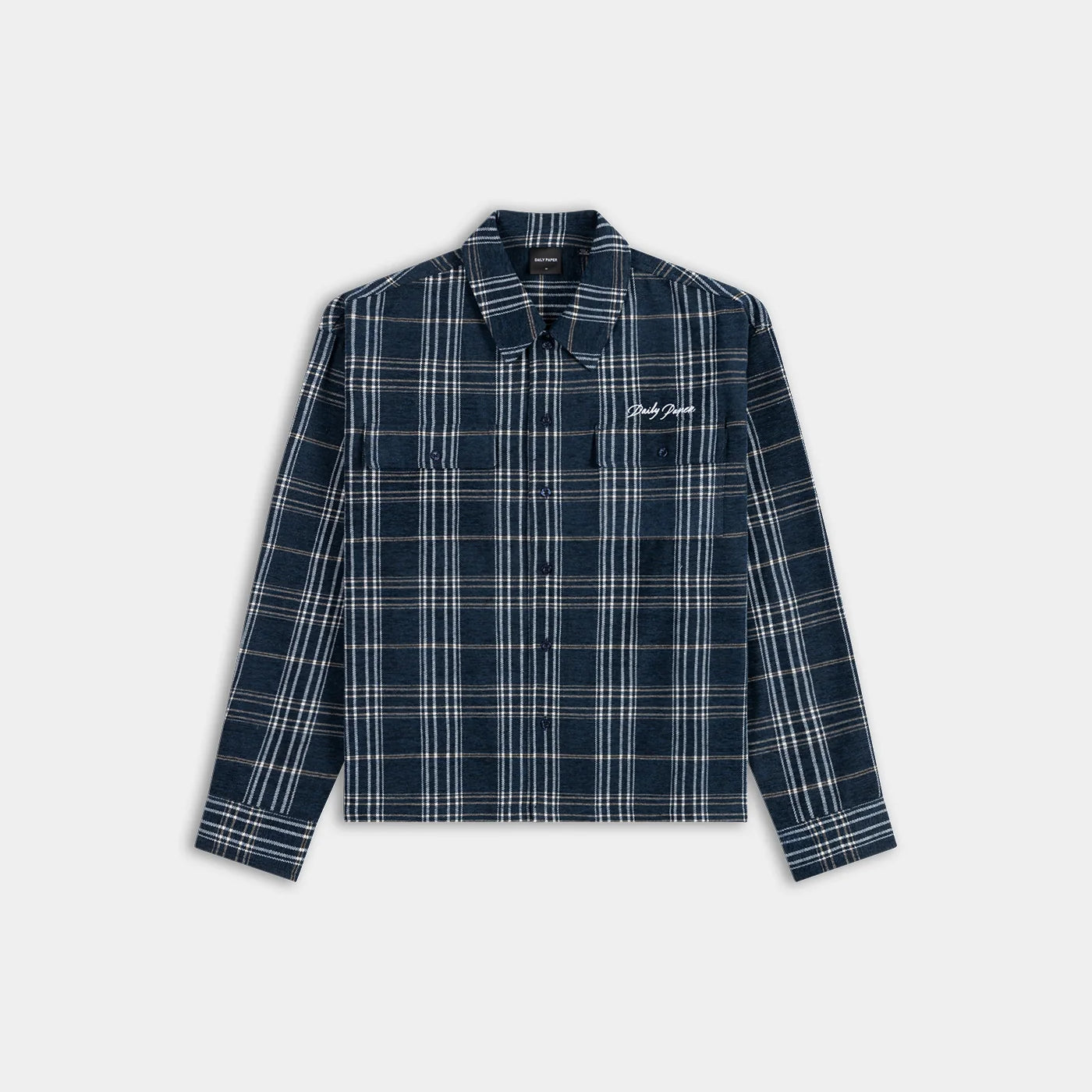 DAILY PAPER - Chenille script ls shirt - Briliant blue - Headz Up 