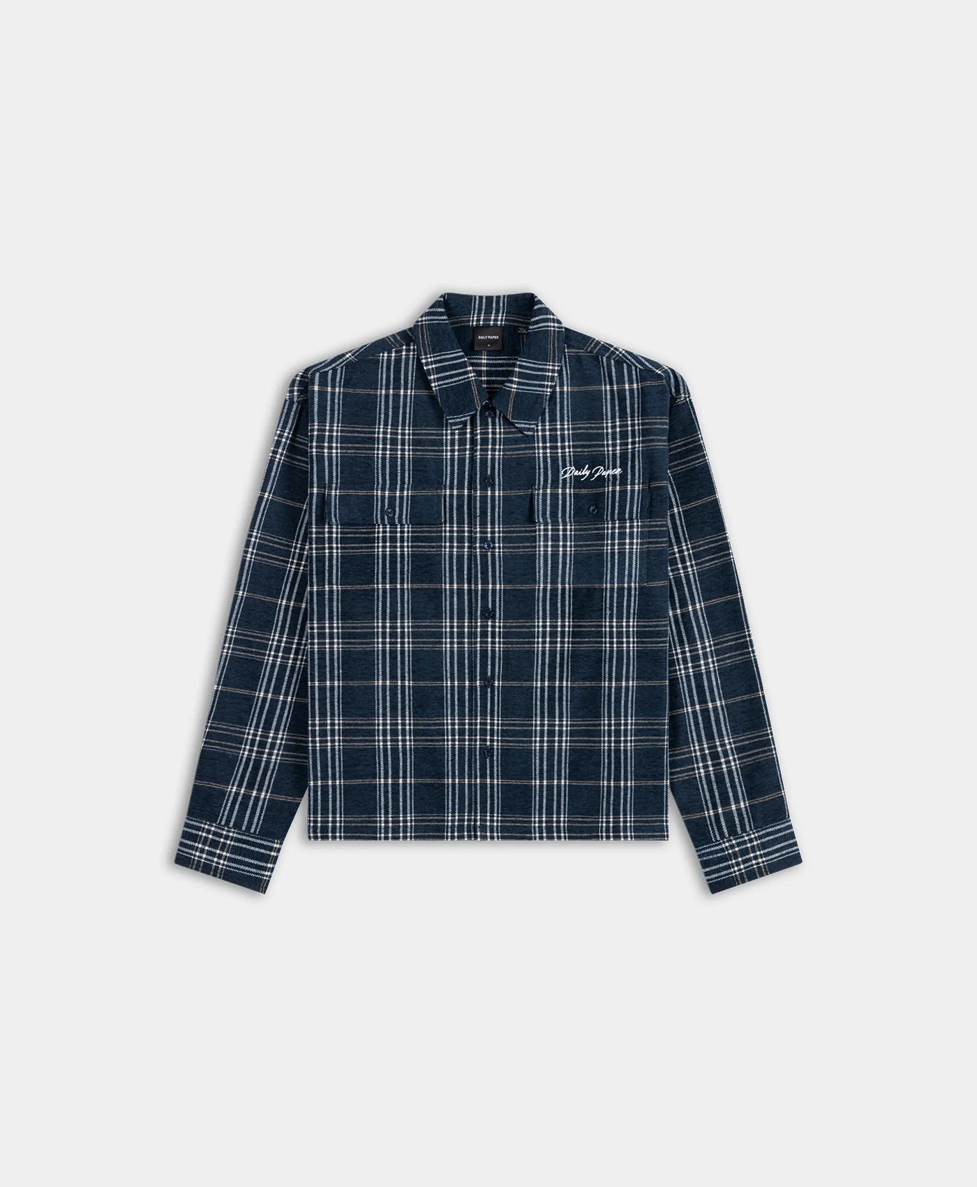 DAILY PAPER - Chenille script ls shirt - Briliant blue - Headz Up 