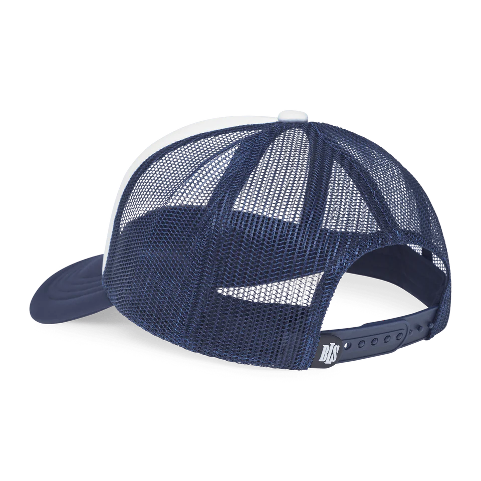 BLS - Classic Logo Trucker Cap - White/Navy - Headz Up 