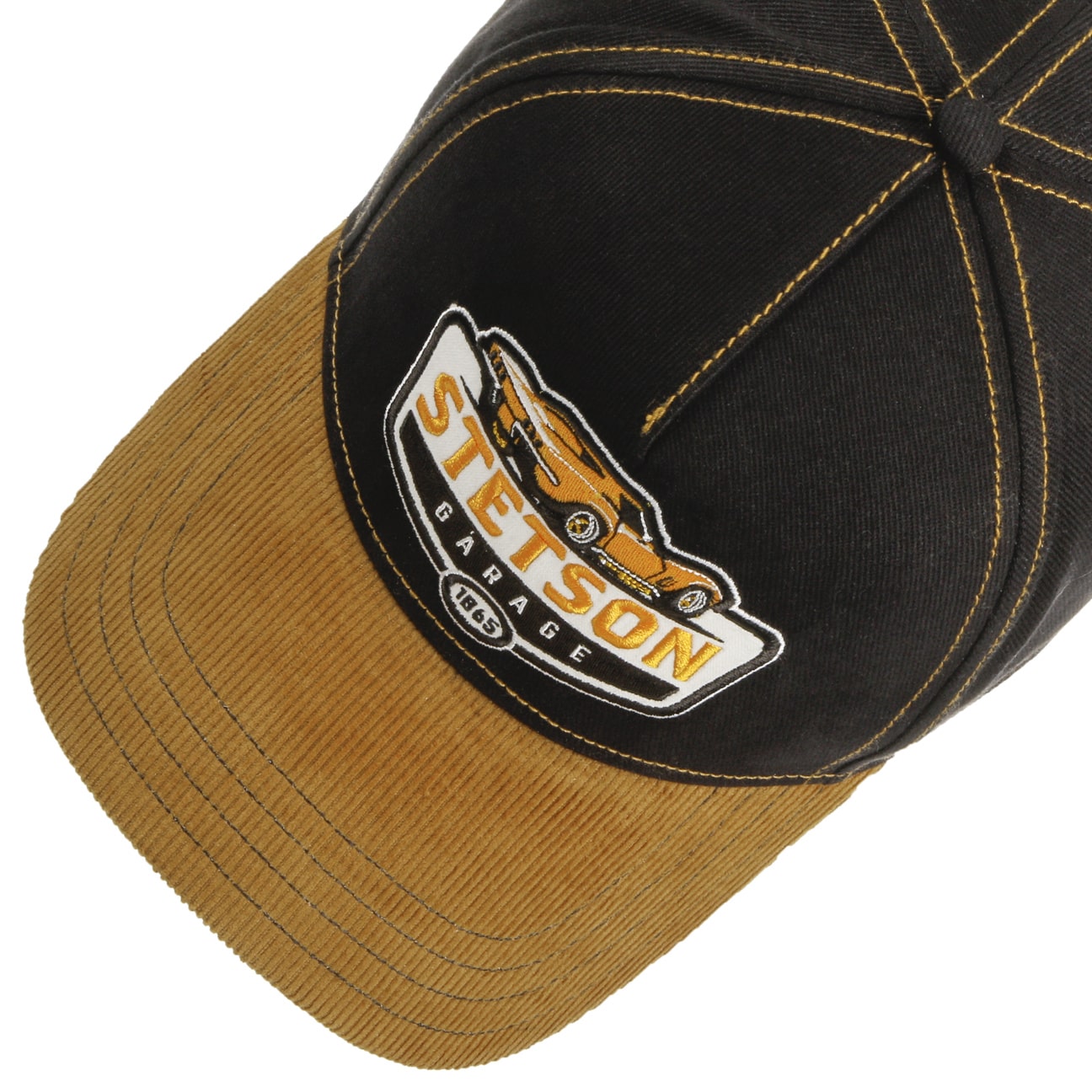 Stetson - Garage - A-Frame Trucker Cap - Black/Brown Corduroy - Headz Up 