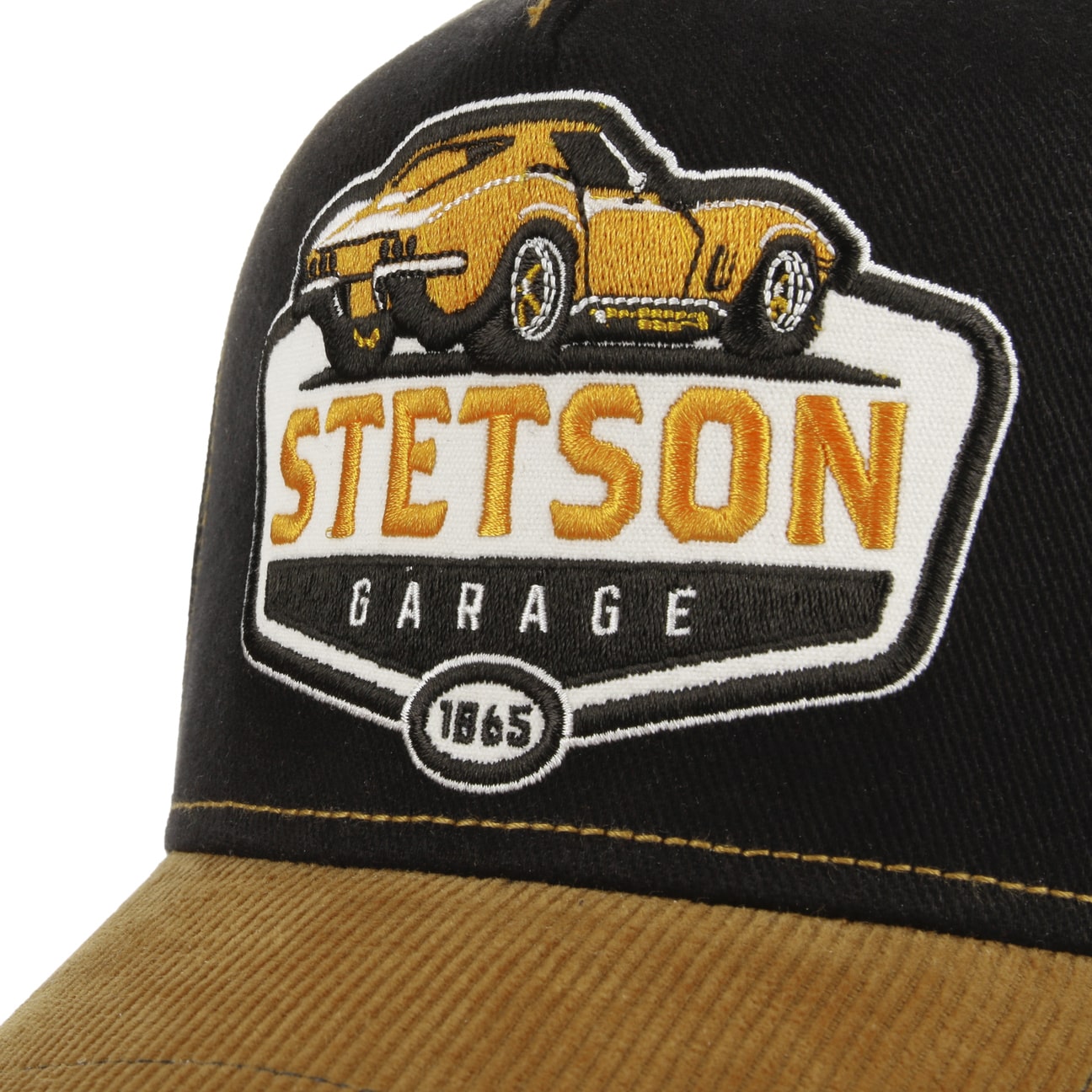 Stetson - Garage - A-Frame Trucker Cap - Black/Brown Corduroy - Headz Up 